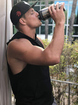 Ice Shaker w/ G&G Logo and Black Bands, 26oz G&G Fitness Equipment Miscellaneous, ice shaker, wipes, lube-n-walk, chalk gronkfitness_g-g-26oz-black-ice-shaker-black-bands-w-g-g-logo_view-2