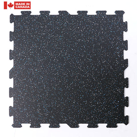 Gorilla 2 x 2 8mm Interlocking Rubber Flooring - Blue Jay - Final Stock G&G Fitness Equipment Variant(s) - Color gronkfitness_gorilla-2x2-8mm-tile-interlock-black-bluejay-10-final-stock_main