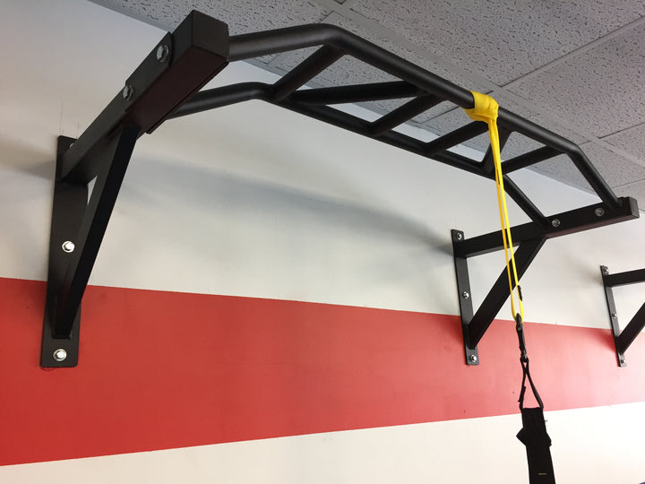 Gronk Wall Mount Multi-Grip Pull up Bar Gronk Fitness Products Miscellaneous strength accessories, push up bars, chin up bars, trx, gym rings gronkfitness_multi-grip-pull-up-bar-wall-mounted_view-7