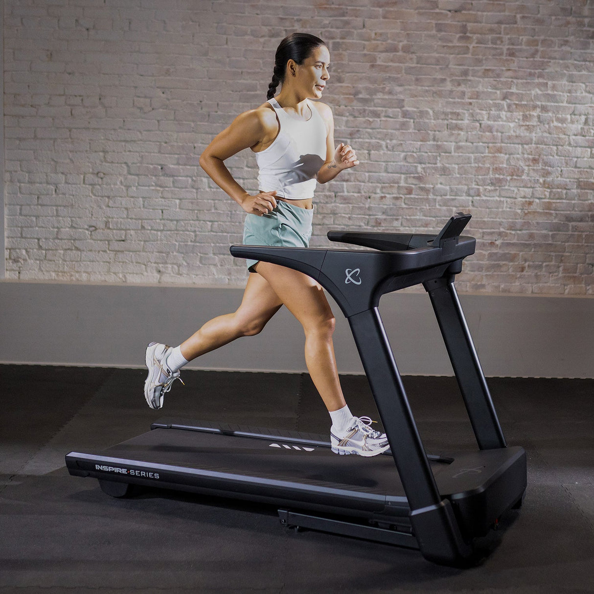 Inspire T4 Folding Treadmill with Tablet Holder Inspire Treadmills under 350lbs inspire_t4-folding-treadmill-110v-with-tablet-holder_view-2