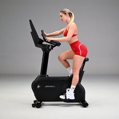 Life Fitness Club Series+ Upright Lifecycle® Bike w/ SL Console - Final Stock Life Fitness Bike; Upright life-fitness_club-series-upright-lifecycle_C2_AE-bike-w-sl-console-final-stock_view-2