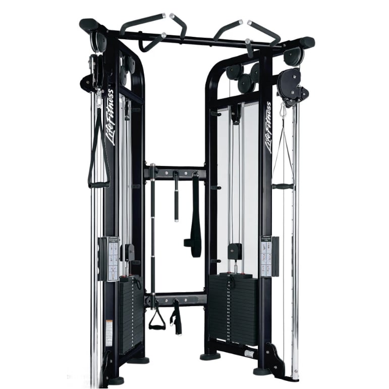 Life Fitness CMDAP Dual Adjustable Pulley Machine Life Fitness Home Gym, Small; Single stack or a-frame double stack (functional trainer). 5 functions or less life-fitness_cmdap-dual-adjustable-pulley-machine_main