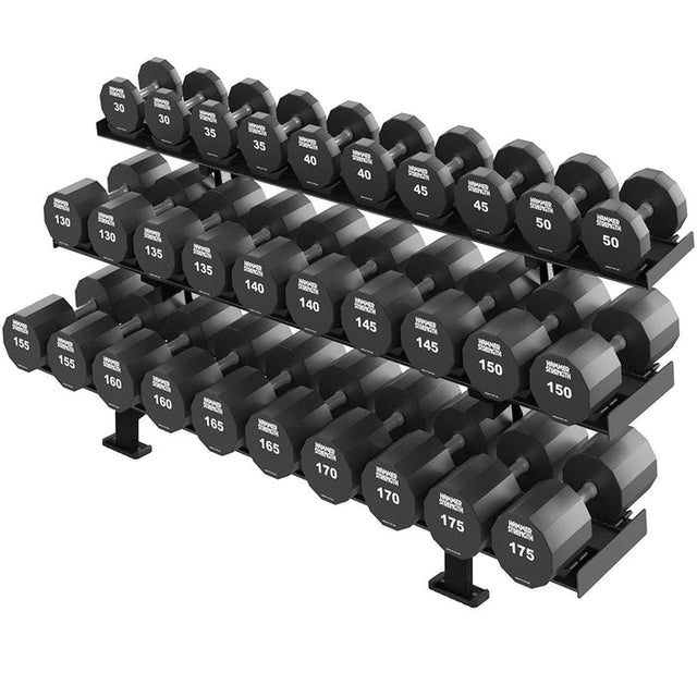 Hammer - 3 Tier Dumbbell Rack for 15 Pairs Life Fitness Dumbell racks, power block stand, plate and bar storage, kettlebell racks, ball racks life-fitness_hammer-3-tier-dumbbell-rack-for-15-pairs_main