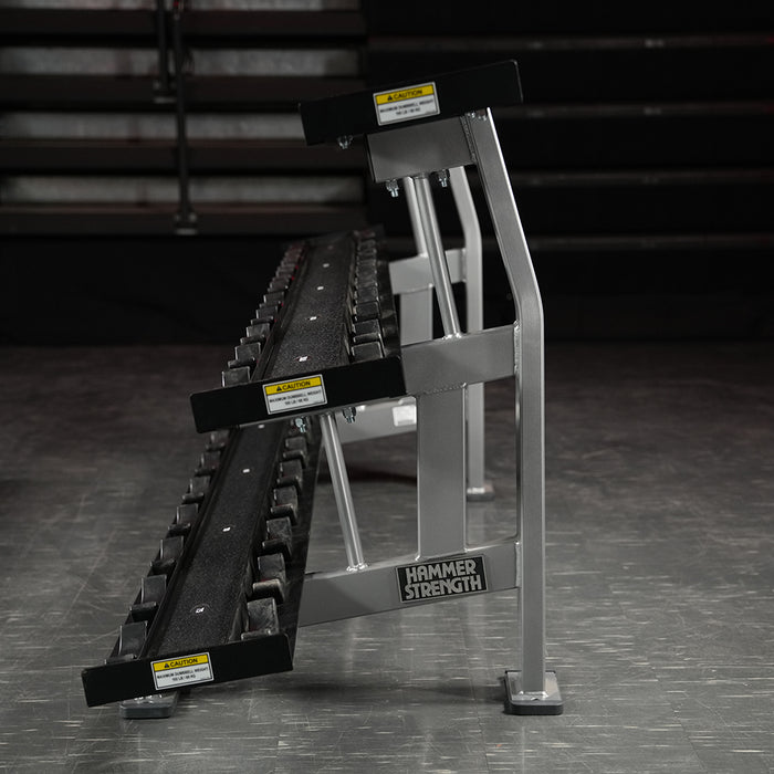 Hammer - 3 Tier Dumbbell Rack for 15 Pairs Life Fitness Dumbell racks, power block stand, plate and bar storage, kettlebell racks, ball racks life-fitness_hammer-3-tier-dumbbell-rack-for-15-pairs_view-2