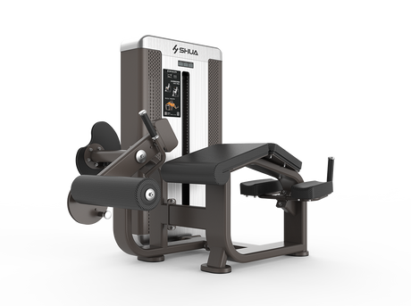 Shua G8807 Prone Leg Curl selectorized machine, studio render 2 of 5