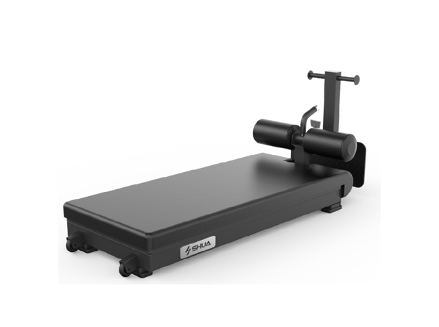 Shua G8923 Leg Curl plate loaded machine, studio render 1 of 2
