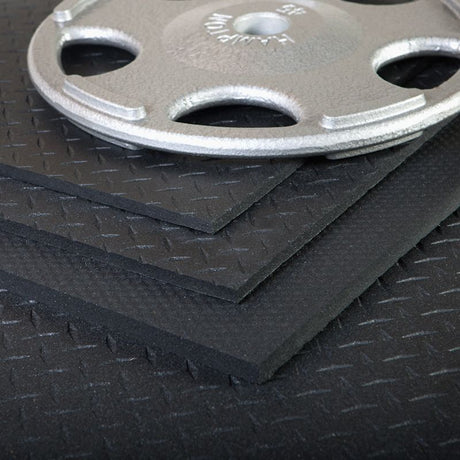 SuperMats MuscleMat 4x6-1/2 Black Mat SuperMats Rubber flooring, turf, large non-padded interlocking mats and flooring supermats_musclemat-4x6_view-2