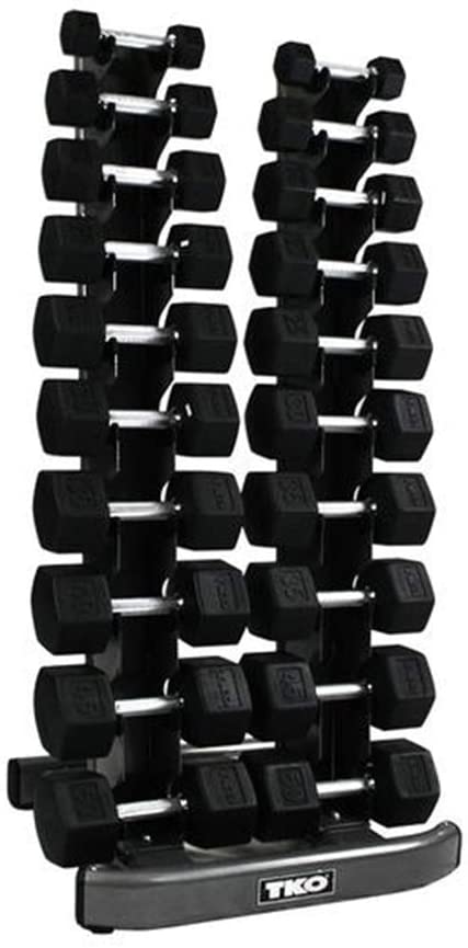 TKO 10 Pair Vertical Dumbbells Rack - Final Stock TKO Dumbell racks, power block stand, plate and bar storage, kettlebell racks, ball racks tko_10-pair-vertical-dumbbells-rack_view-4