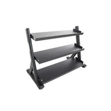 TKO 3-TIER SHELF DUMBBELL RACK TKO Dumbell racks, power block stand, plate and bar storage, kettlebell racks, ball racks tko_3-tier-kettlebell-rack_main