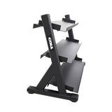 TKO 3-TIER SHELF DUMBBELL RACK TKO Dumbell racks, power block stand, plate and bar storage, kettlebell racks, ball racks tko_3-tier-kettlebell-rack_view-2