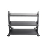 TKO 3-TIER SHELF DUMBBELL RACK TKO Dumbell racks, power block stand, plate and bar storage, kettlebell racks, ball racks tko_3-tier-kettlebell-rack_view-3