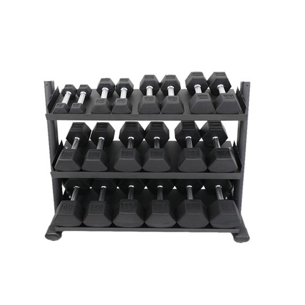 TKO 3-TIER SHELF DUMBBELL RACK TKO Dumbell racks, power block stand, plate and bar storage, kettlebell racks, ball racks tko_3-tier-kettlebell-rack_view-4