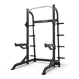TRUE HALF RACK WITH PLATE HOLDERS MATTE BLACK - Final Stock TRUE Squat Rack , Smith add-on true_half-rack-with-plate-holders-matte-black-final-stock_main