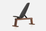 NOHRD WeightBench Genuine Leather Black NOHrD Bench; flat/incline/decline benches weightbench-nussbaum-schwarz-1-grey_2-walnut