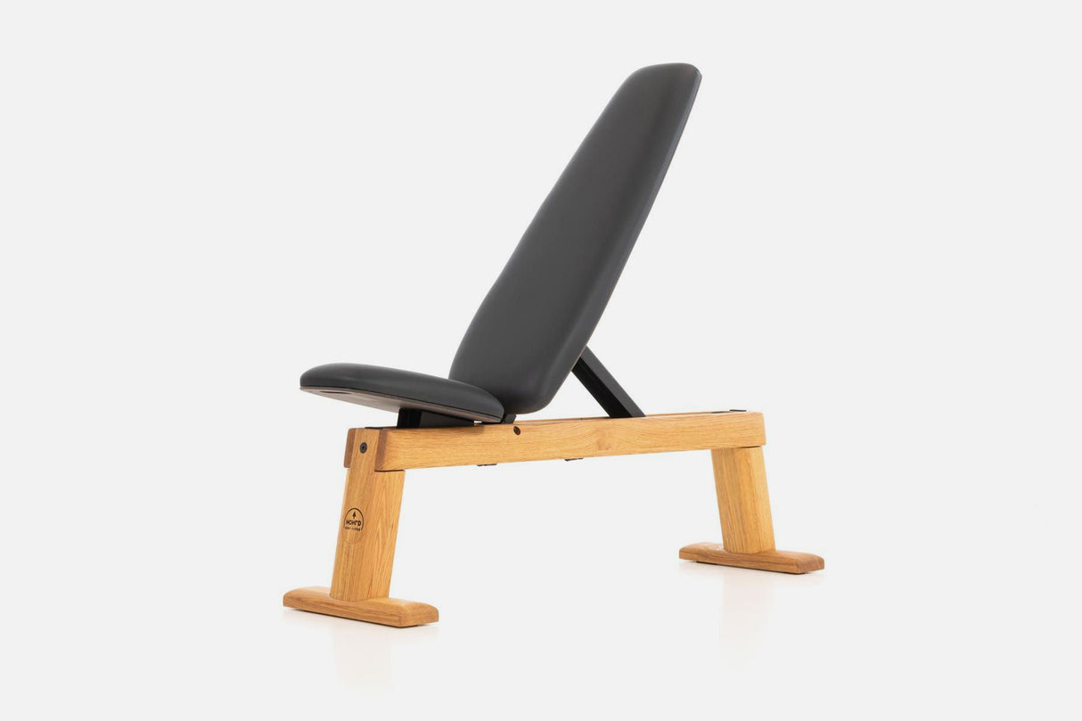 NOHRD WeightBench Genuine Leather Black NOHrD Bench; flat/incline/decline benches weightbench-oak