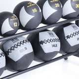 XM 3 Tier Commercial Med Ball Rack w/ wheels XM Fitness Dumbell racks, power block stand, plate and bar storage, kettlebell racks, ball racks xm-fitness_3-tier-commercial-med-ball-rack-w-wheels_view-2