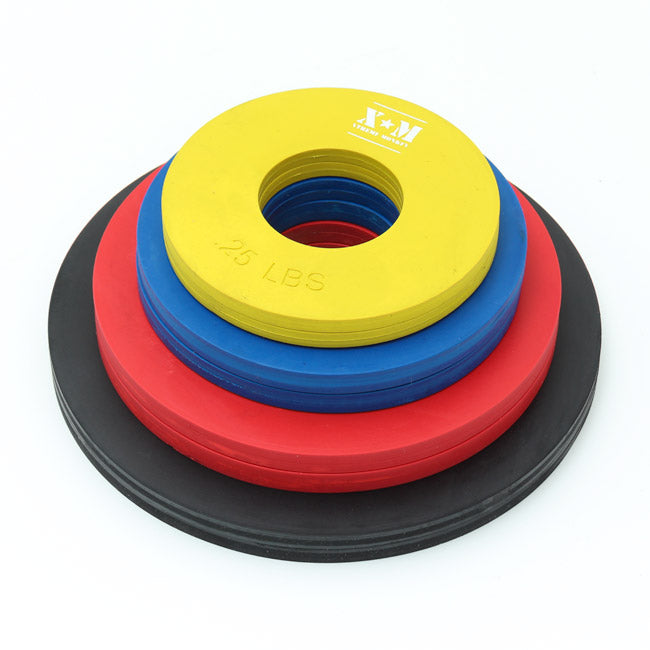 XM Competition Rubber Fractional Weight Plates -.25, .5, .75, & 1 Lb Pairs - 5 Lb Set XM Fitness Weight Plates xm-fitness_competition-rubber-fractional-weight-plates-25-5-75-1-lb-pairs-5-lb-set_view-2