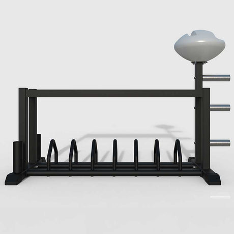 XM Cross Training Functional Storage Rack XM Fitness Dumbell racks, power block stand, plate and bar storage, kettlebell racks, ball racks xm-fitness_cross-training-functional-storage-rack_view-2