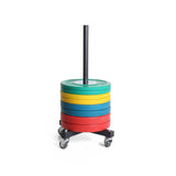 XM Vertical Bumper Plate Storage XM Fitness Dumbell racks, power block stand, plate and bar storage, kettlebell racks, ball racks xm-fitness_vertical-bumper-plate-storage_view-3