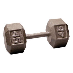 Body Solid Iron Hex Standard Dumbbell Gray